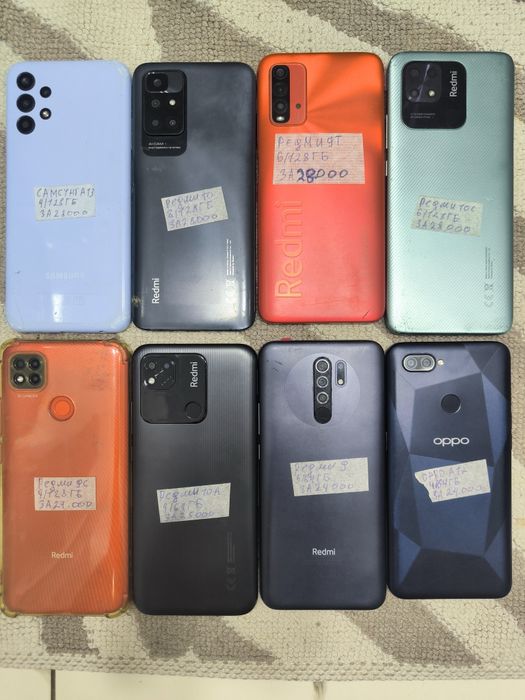 Смартфоны oppo, Samsung, redmi,vivo
