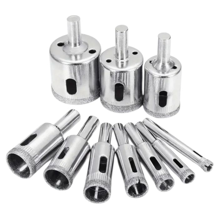 Комплект диамантени боркорони - 10 части