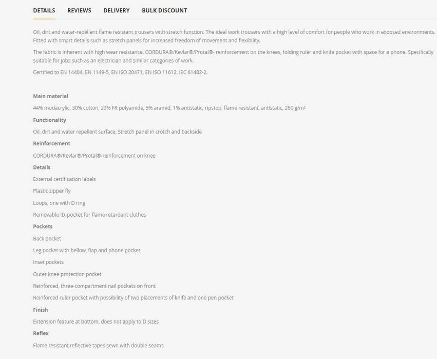 НОВИ Blaklader Multinorm Мъжки Работни Панталони Размер 48 Cordura