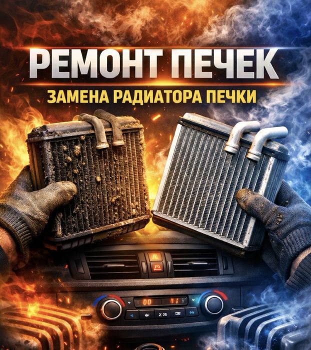 Замена радиатора печки, ремонт печки авто