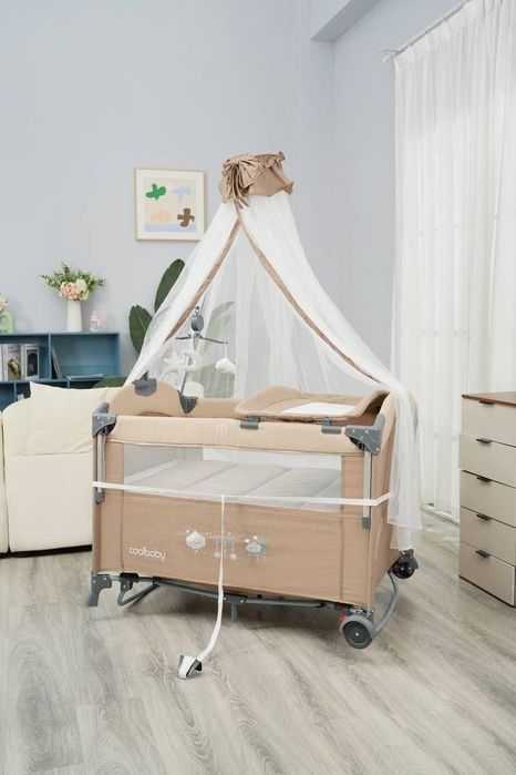 Многофункциональный складной детский манеж-кровать