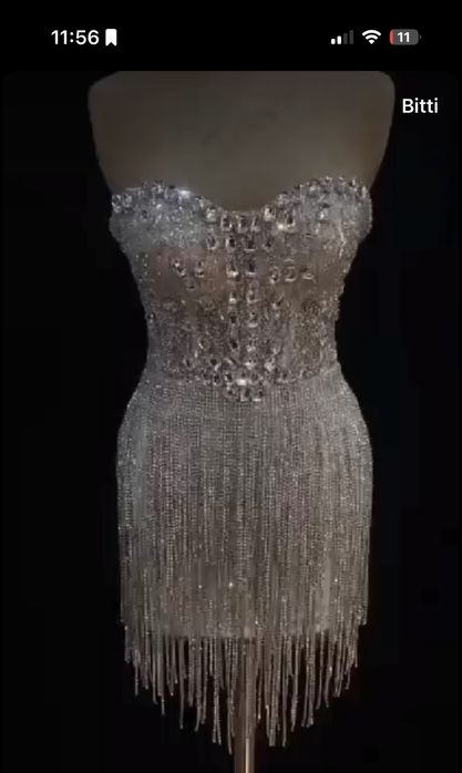 Бална рокля с камъни