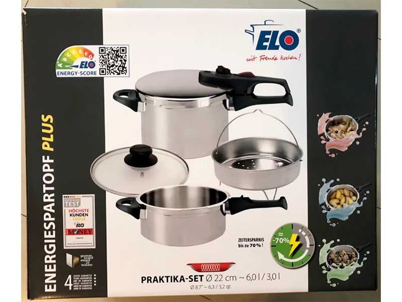 НОВИ! Комплект тенджери под налягане 6л и 3л ELO Praktika Plus Germany