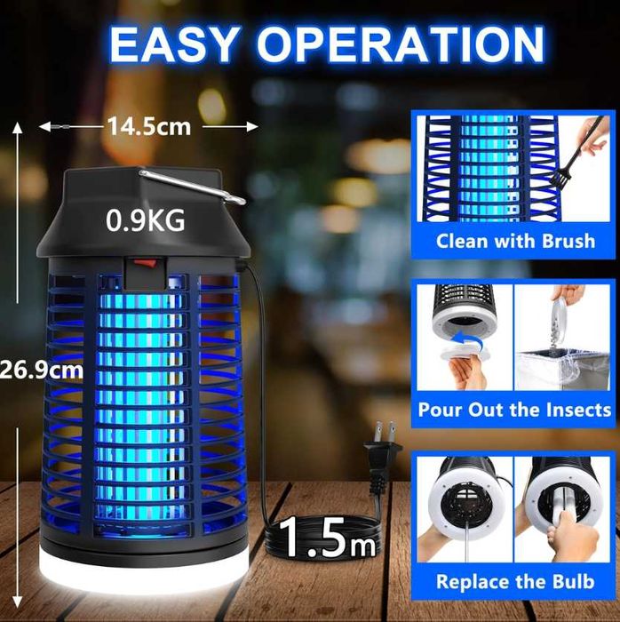Lampă UV pentru Țânțari 4200V 15W