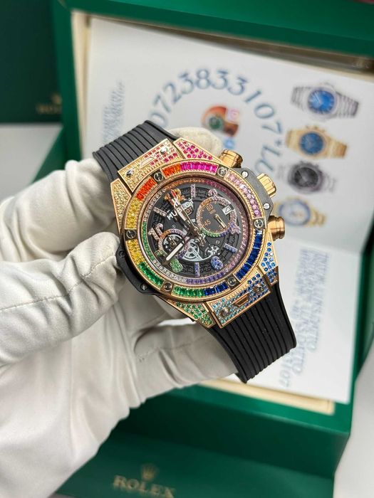 Hublot Big Bang Unico Rainbow King Gold Rubber 45mm