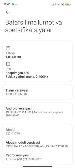 Redmi note 11 128/8