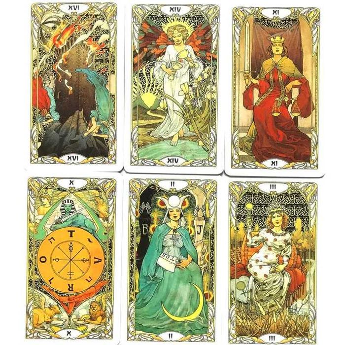 Golden Art Nouveau и Modern Witch Tarot