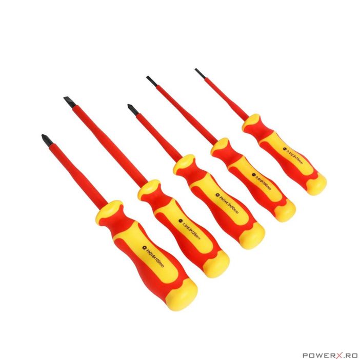 Set scule izolate pentru electricieni, trusa 11 piese, Kraft