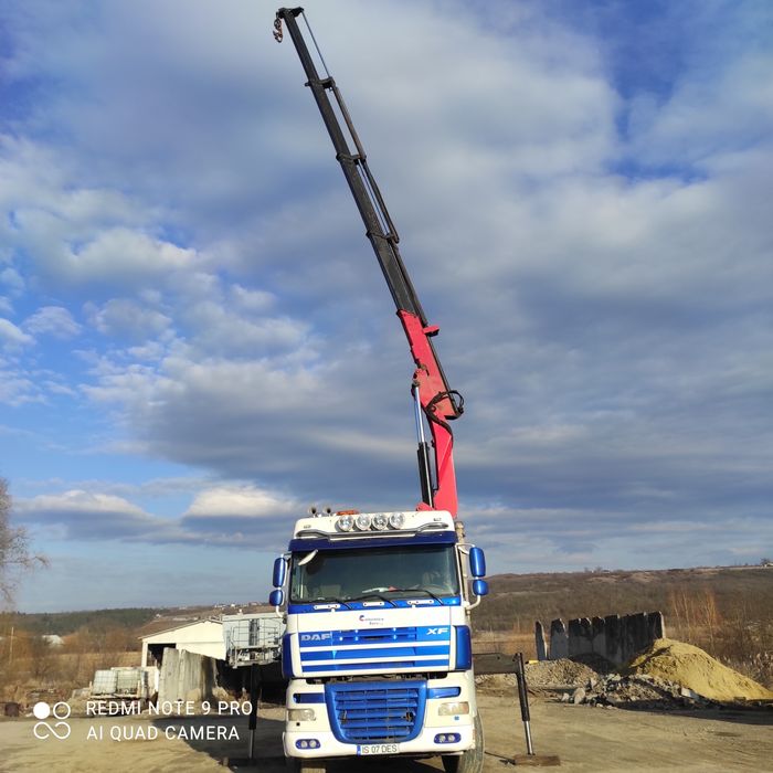 Ofer servicii cu camion cu macara