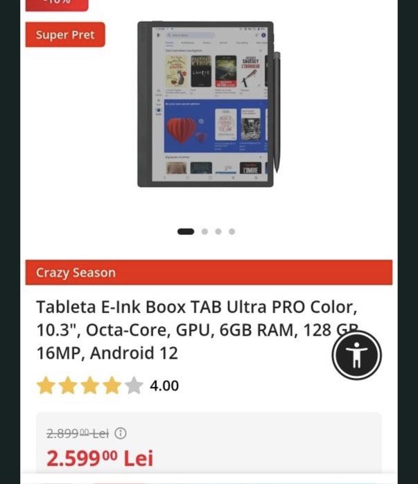 boox tab ultra - cu husa si cu tastatura separat