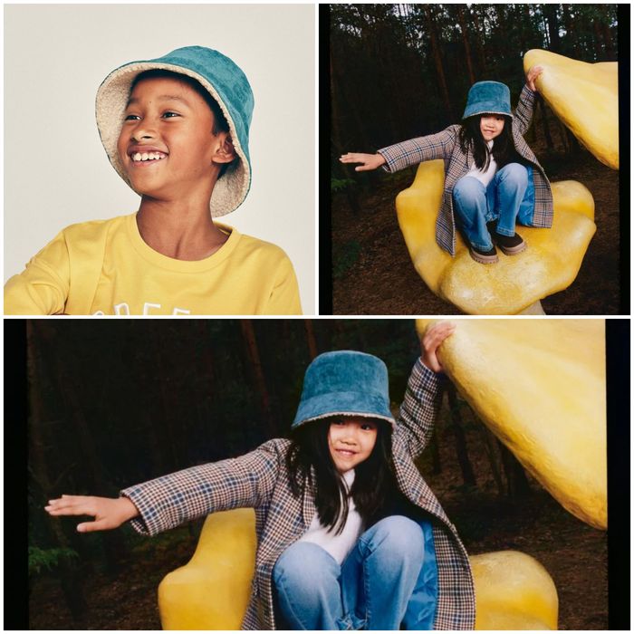 Reserved детска топла шапка от рипсено кадифе