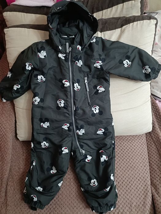 Combinezon salopeta iarna H&M Mickey m.86-92
