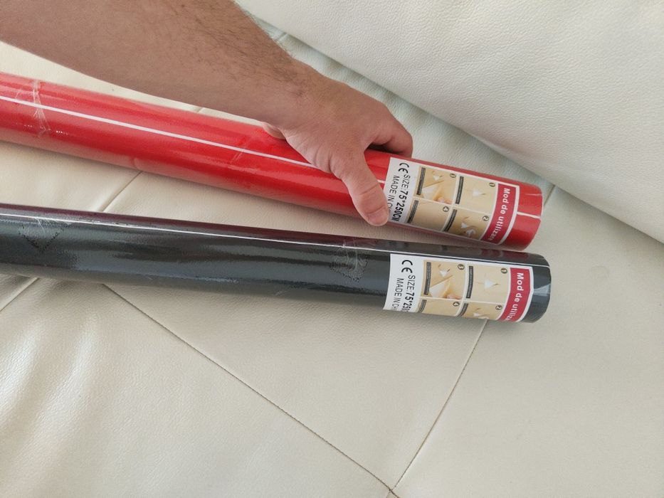 Rola Piele Ecologica Autoadeziva neagra, roșie, bej , alb , maro 75x250cm