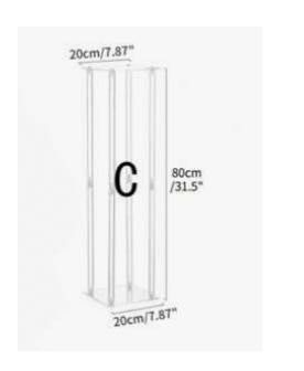 Акрилна стойка квадратна