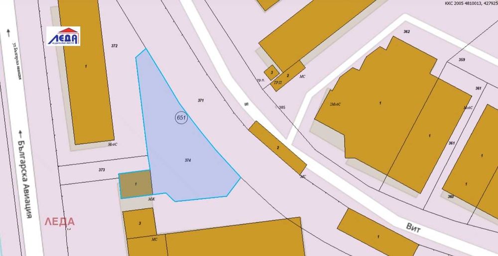 Продава се Парцел в Плевен, Индустриална зона - 841 кв.м за 91 €/кв.м - Снимка #3