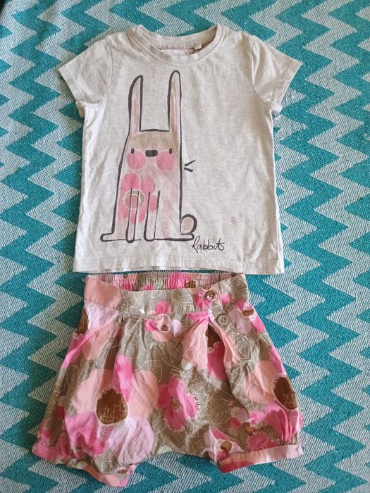 NEXT - Нов комплект със зайче за момиче 3-4 години 104 см Некст