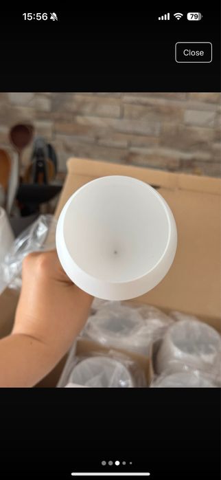 Set pahare cocktail albe