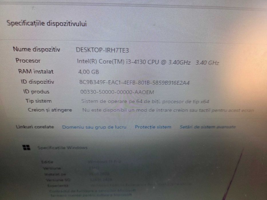 placa de baza completa PC DELL Optiplex 3020 cu I3 si 4 gb ram