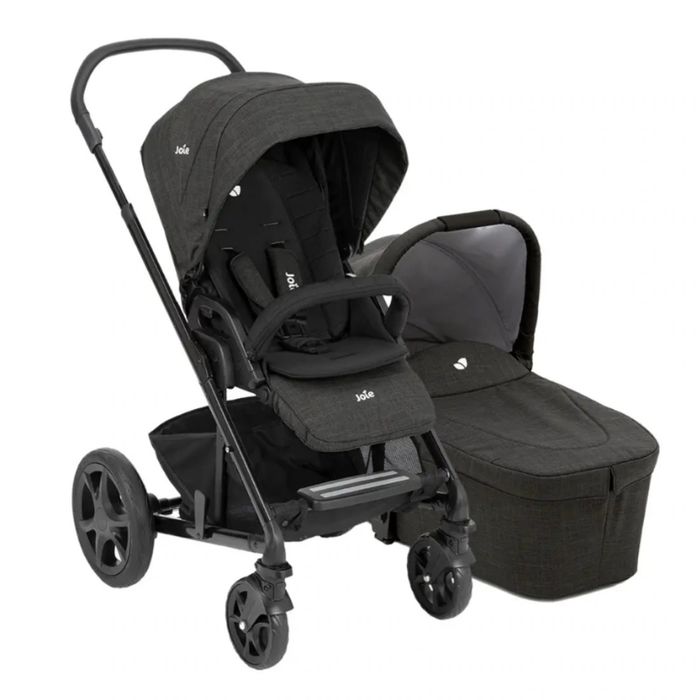 Carucior 2 in 1 Joie, Chrome DLX, Potrivit De La Nastere, Multifunctional, Cu landou, Cu parte sport, Pana la 22 Kg, Negru