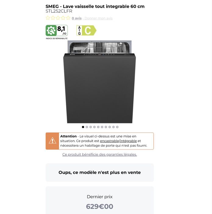 Masina de spalat vase incorporabila SMEG STL252CLFR