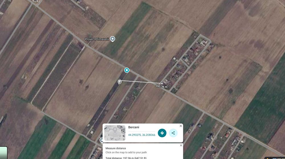Teren intravilan 317 mp Comuna Berceni