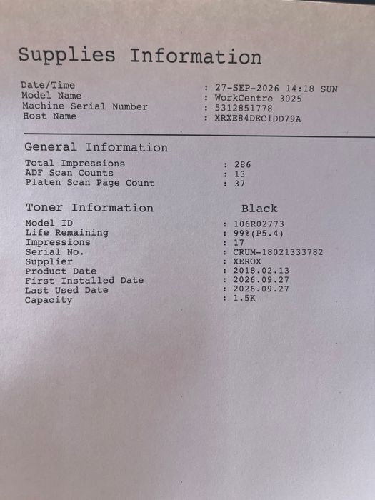 Xerox 3025 принтер