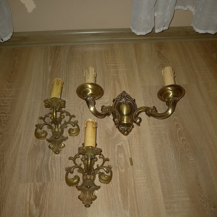 Бароков аплик и полилей настолни лампи