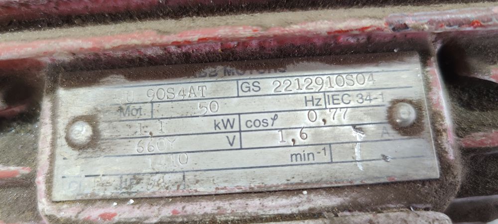 Motor vibrant, 0.65kW, 1500rpm