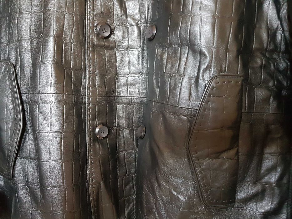 СПЕШНО Мъжко палто от естествена кожа и косъм EU size 60 (X-Large ½)