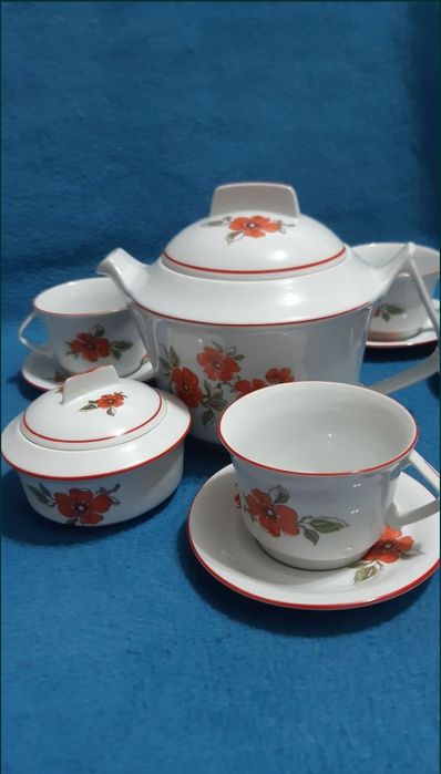 Serviciu Cafea Ceai Vintage Retro Romania anii 70  ...