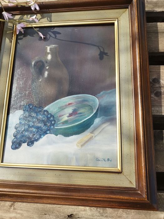 Винтидж холандска картина / натюрморт 
Масло върху платно