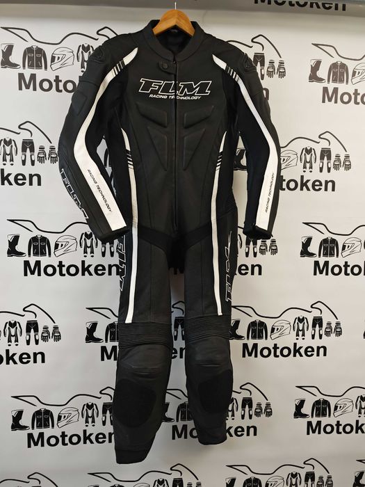 Costum/Combinezon moto piele cu cocoasa FLM marime 48