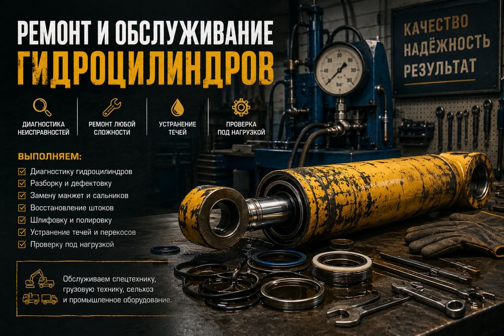 Ремонт гидравлики! Ремонт гедроцилиндров!