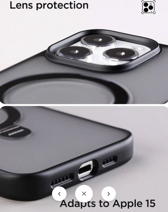 Carcasă magnetică Joyroom JR-BP004 de protecție cu suport pentru iPhone 15 Pro (transparent) / Husa silicon Magsafe Transparenta