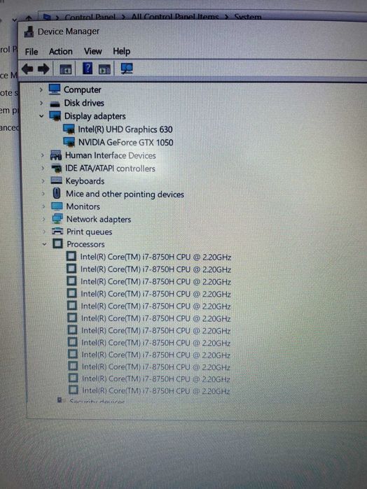 Lenovo Ideapad 330 Core i7, 20 GB RAM, NVIDIA GTX 1050