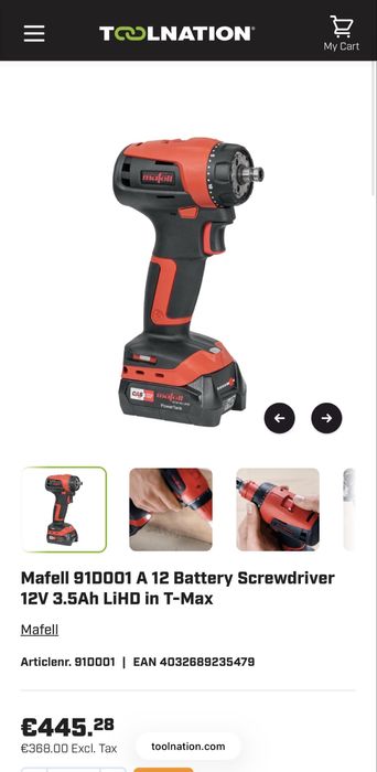 Винтоверт Mafell 91D001 12v в отлично състояние