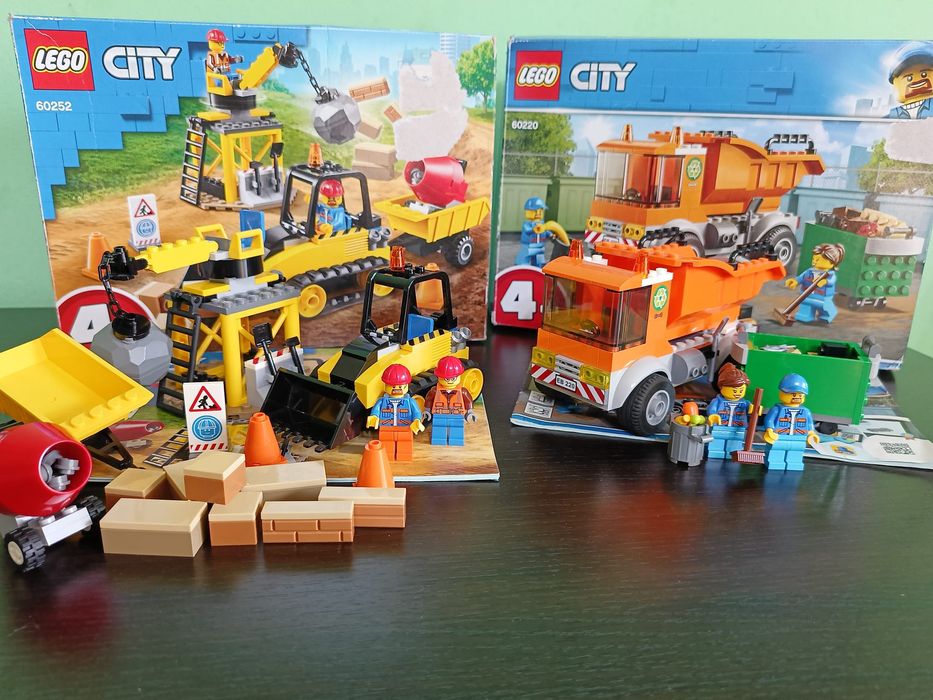 Vand 2 Seturi LEGO City 4+ (60252- Buldozer pentru construcții  și 60220-Camion de gunoi)