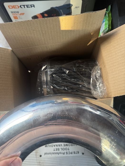 Filtru ramair proram 90 mm si cot la 90 aluminiu
