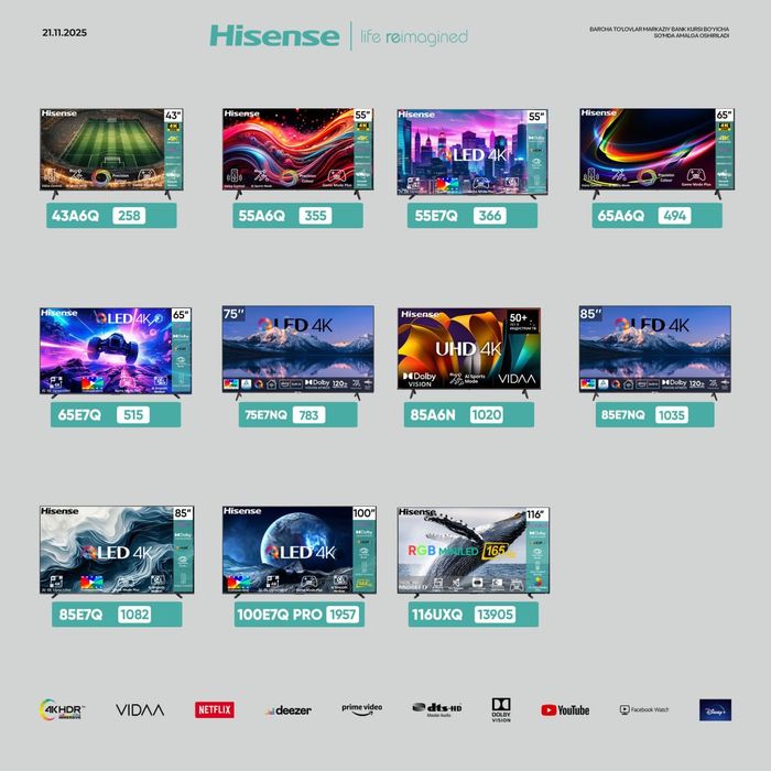 Телевизор оптом ziffler hisense tcl