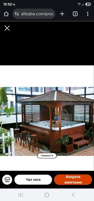 Къща за джакузи Нова,беседка, барбекю