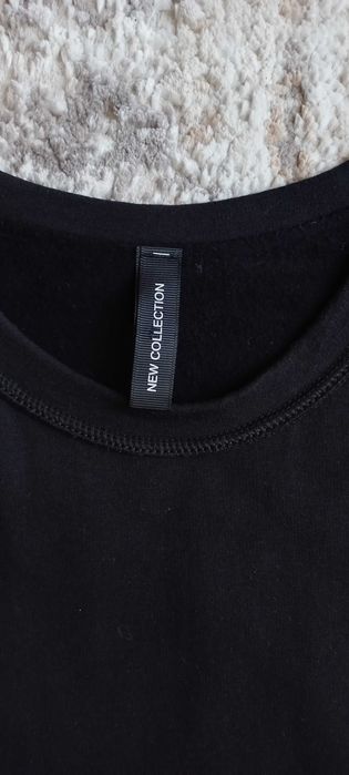 Дълга рокля с кожа, нова, размер L/XL