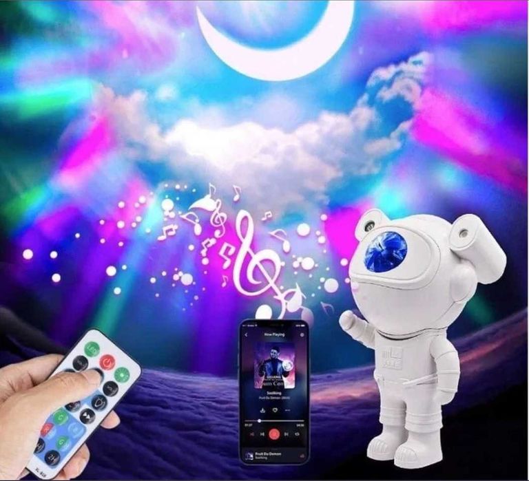 Хит ! Лампа проектор Астронавт, Лампа звездно небе, с Bluetooth