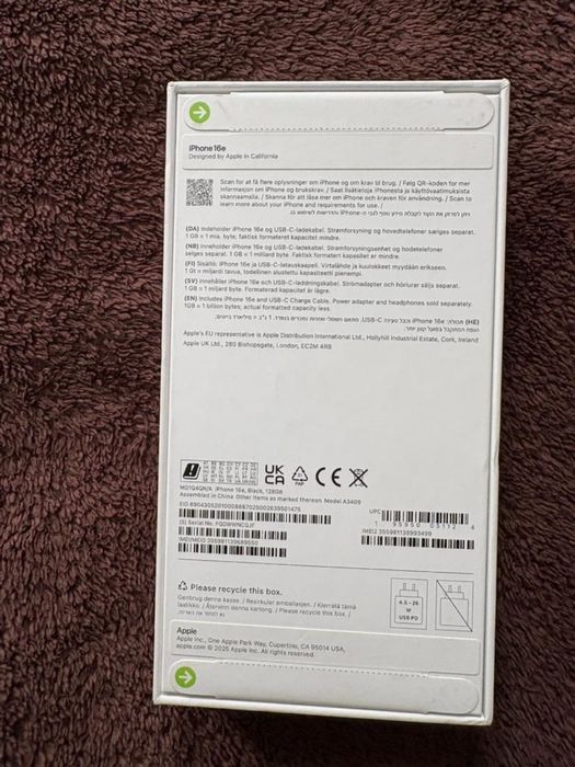 Iphone 16 E Black (sim)