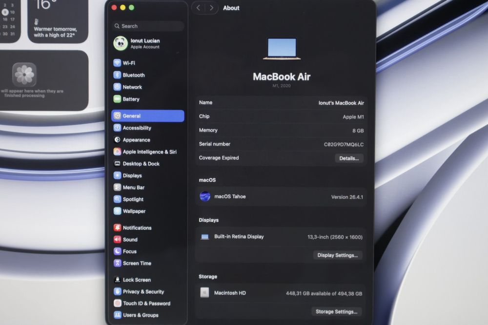 Apple Macbook Air M1 13.6” 512GB Midnight