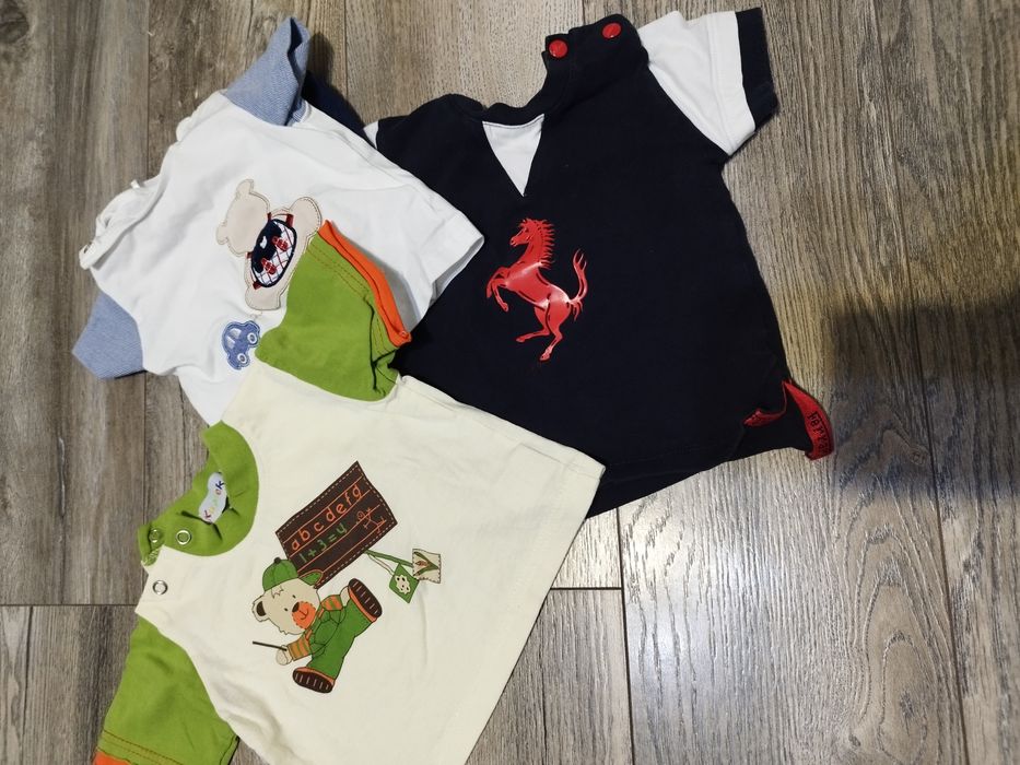 Панталонки и блузки с къс ръкав за момче-0-3 месеца