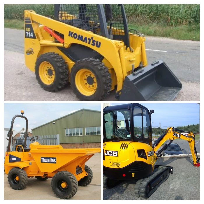 Miniexcavator 3,5 t dumper bobcat de inchiriat picon pt săpat nivelare