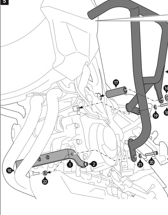 Ролбар / crash bar за BMW F 750 / 800 / 850 / 900 GS на SW-Motech