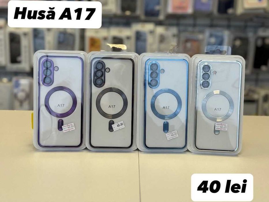Husa TPU Luxury MagSafe , folie, cablu, încărcător Samsung A17