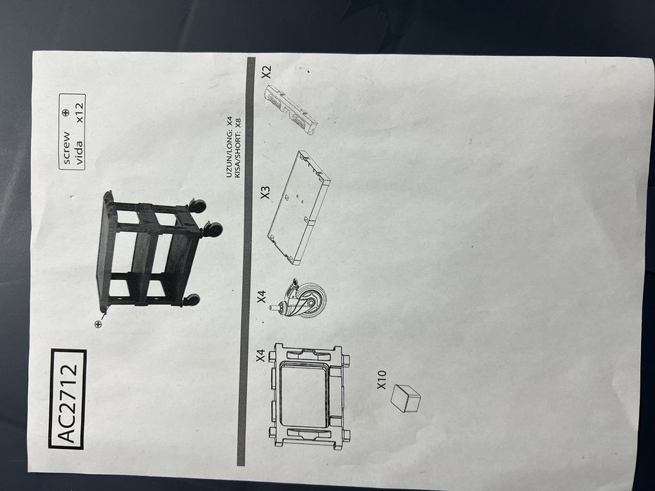 Сервисные Тележка 3 этажный