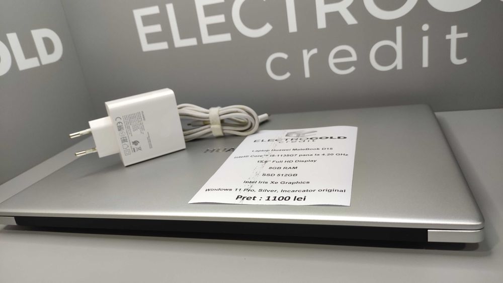 Laptop Huawei D15/I5-11Gen/8GB RAM/SSD 512GB/15.6 FHD/Iris Xe/Win.11